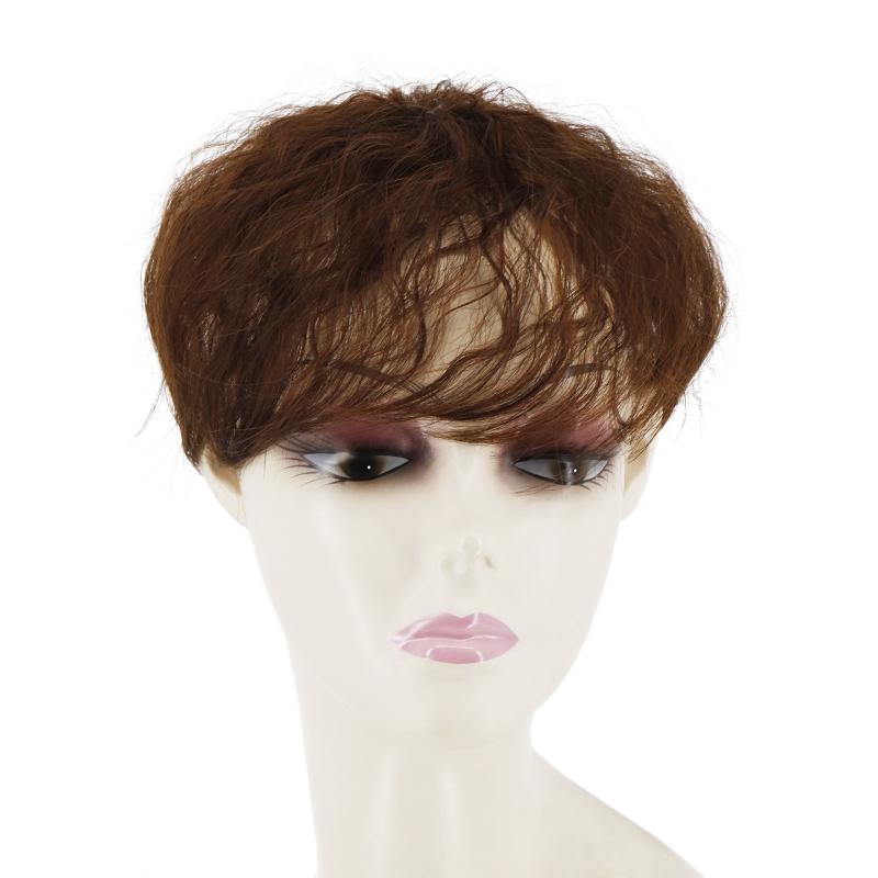 MISS WIG Женские короткие вьющиеся волосы, заколка для парика на макушке, белые волосы, натуральный цвет, черный, коричневый, светлый, для повседневного использования