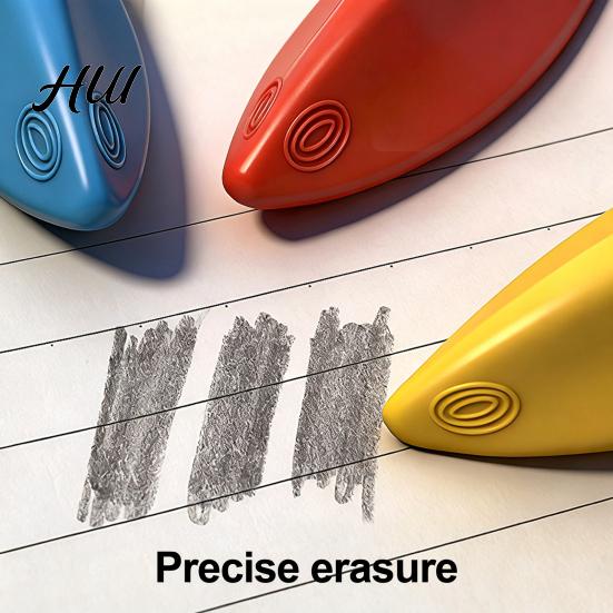 Colorful Desk Eraser 4Pcs Triangular Prism Eraser, Dustless Pencil for Students, Cute Erasers School Clean Wiping Large Bulk Kids, Supplies