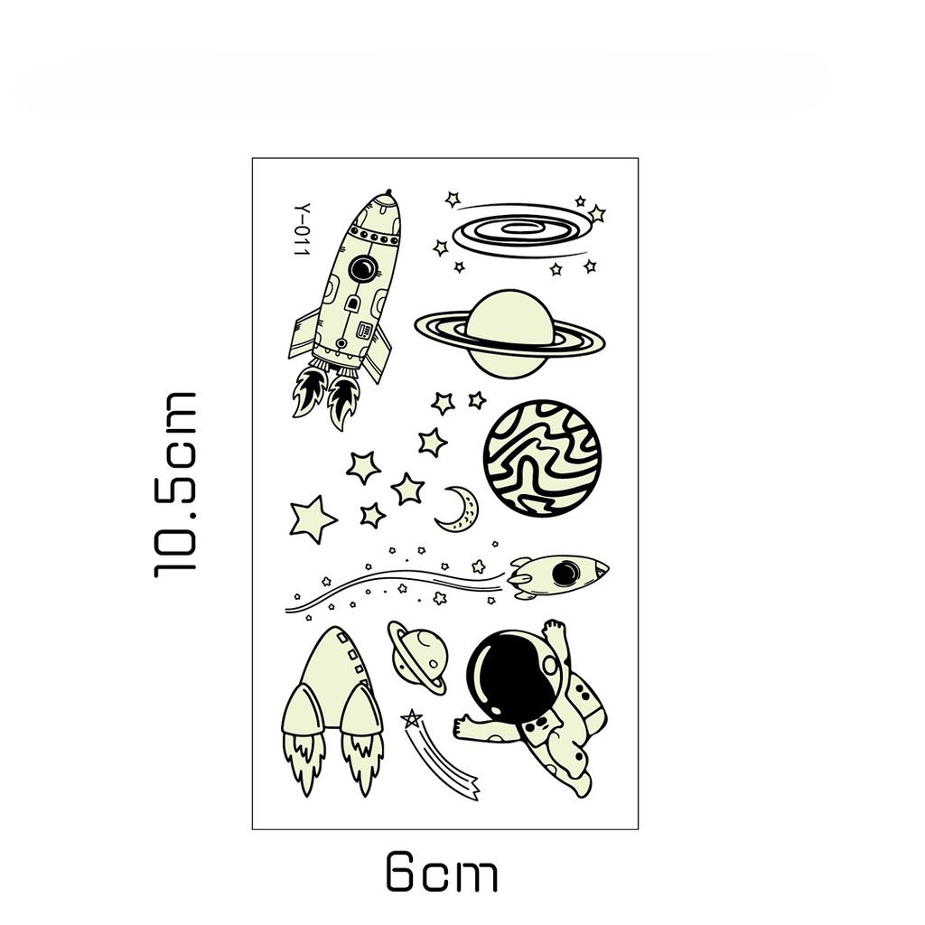 Little Sexy Cute Tattoo for Women Glowing Dark Taty Waterproof Fake Tatoo Luminous Tattoo Stickers Body Art Cartoon Tattoo