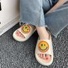 Women Summer Slippers Sandals New Fashion Bear Printed Shoes Thick Bottom Flat Solid Color Buckle Strap Mule Slippers Shoes