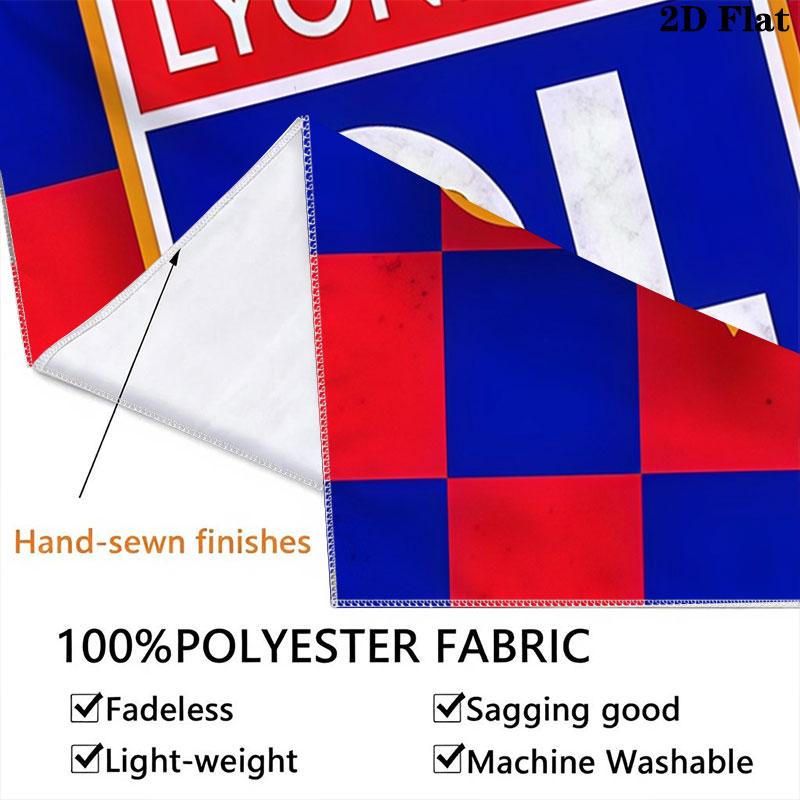 Olympique Lyonnais Wall Hanging Printed Fabric Blanket Decorative Tapestries for Bedroom Living Room Home Decor