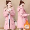 FiveFive Winter Jacket Women's Cotton Padded Coat Add Velvet Thick Hooded Lady Windbreaker Large Size Female Long Parka Outwear