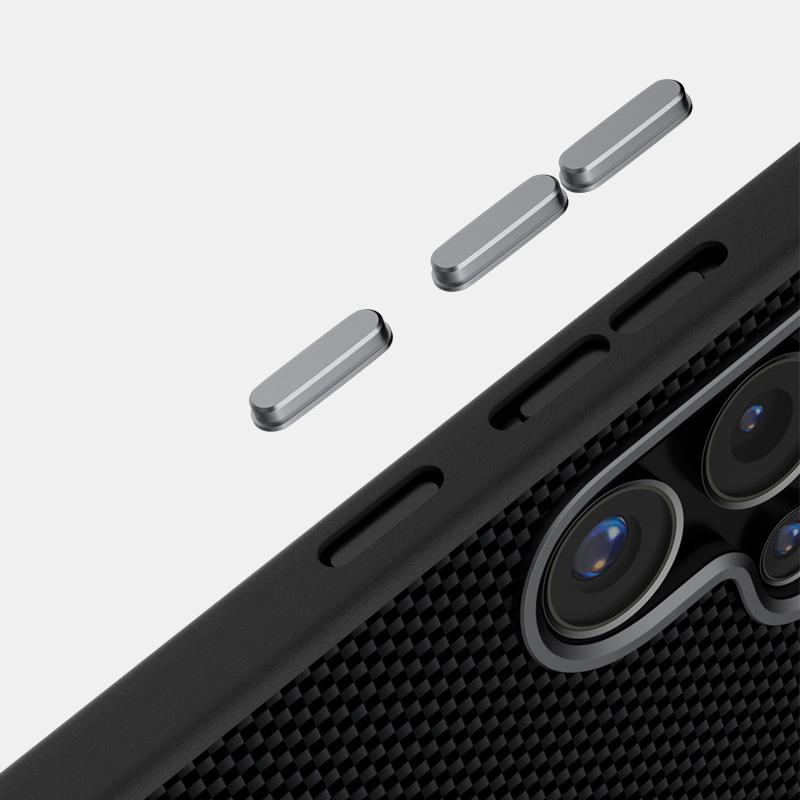 Чехол для Samsung Galaxy S24 Plus Magsafe Тонкий Эко-кожа Магнитный Углеродное Волокно Чехол-крышка Металлический Объектив Испытание на падение S24 Ultra