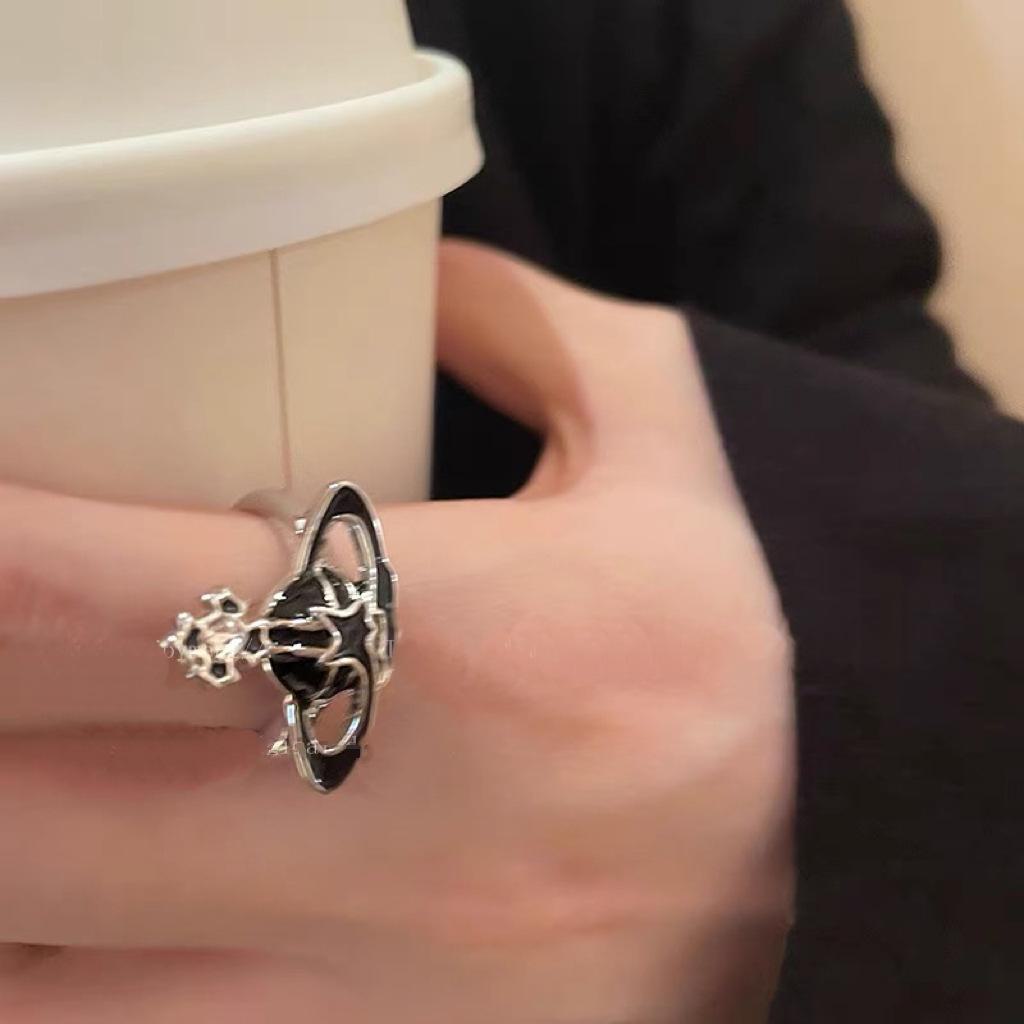 Y2K ретро Dopamine Sweet Cool эмалевое регулируемое кольцо для женщин и пар