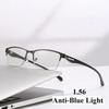 Fashion Photochromic Prescription Glasses Anti-blue Light Customized Glasses Men Half Frame Business Presbyopia Glasses
