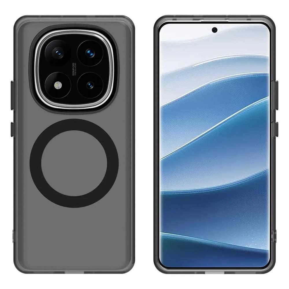 Для Magsafe Магнитный чехол для телефона Redmi Note 14 Pro Plus Note13Pro+ 14C 13R Pro POCO C75 Candy Color Полупрозрачный ПК ТПУ Ударопрочный бампер Чехол