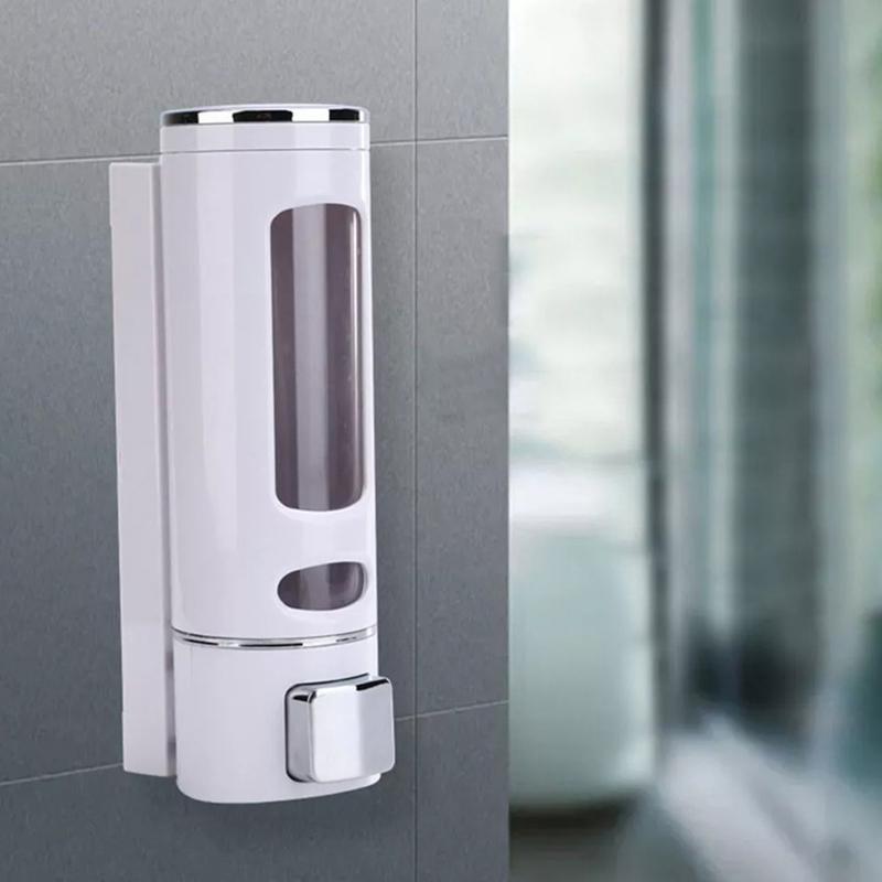 400Ml Shower Soap Dispenser Wall Mounted Shampoo And Conditioner Dispenser Adhesive Handwashing Fluid Dispenser