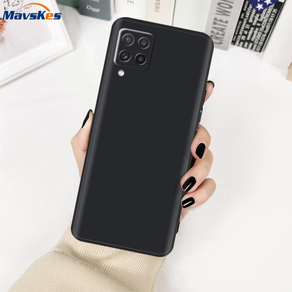 For Samsung Galaxy M22 Case SM-M225FV Black Bumper Soft TPU Cover For Samsung M32 4G M325FV Case Silicone M 22 M 32 Fundas Cute