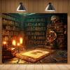 2D Магическая Библиотека Волшебника Фон, Фотозона для Хэллоуина и Колдовства