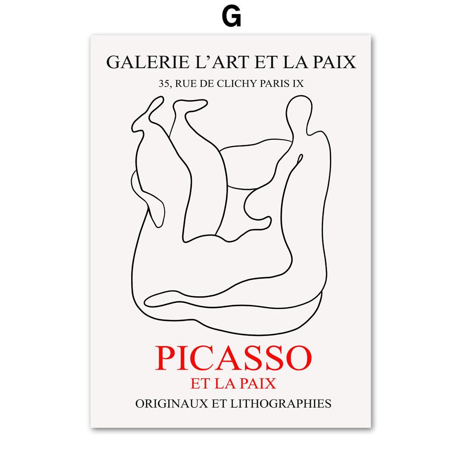 Абстрактная линия фигуры, женская кривая Пикассо, настенная живопись на холсте, плакаты на скандинавскую тему и принты, настенные панно для декора гостиной