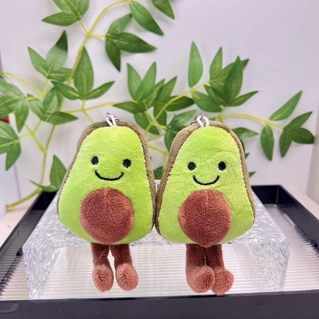 Playful Capybara Avocado Plush Toy Adorable Keychain Perfect For Bag Accessories