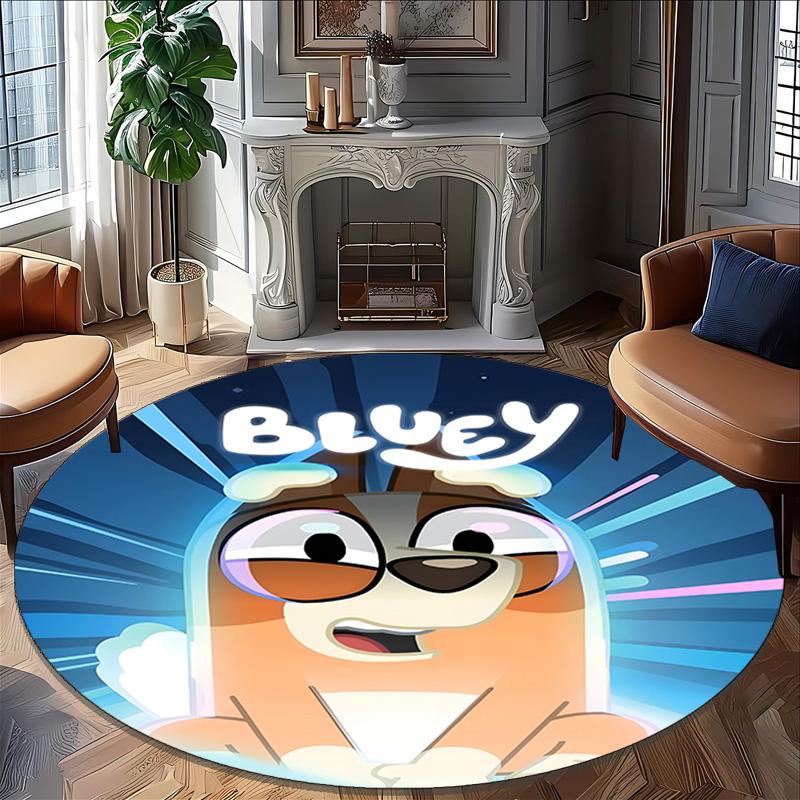 1pc B-Blucy12 Carpet, Round Rug, Comfortable, Suitable for Entryways, Living Rooms, Office, And Bedrooms, Christmas Decoration