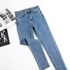Новые корейские модные женские джинсы с высокой талией, эластичные обтягивающие тонкие повседневные простые джинсовые брюки-карандаш, женские весенне-осенние женские брюки, одежда 2951