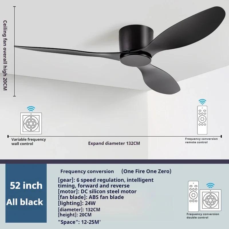 96-265 В современный светодиодный потолочный вентилятор с подсветкой 42 52 дюйма двигатель постоянного тока 6 скоростей электрический вентилятор с пультом дистанционного управления потолочные вентиляторы для низкого пола лампы