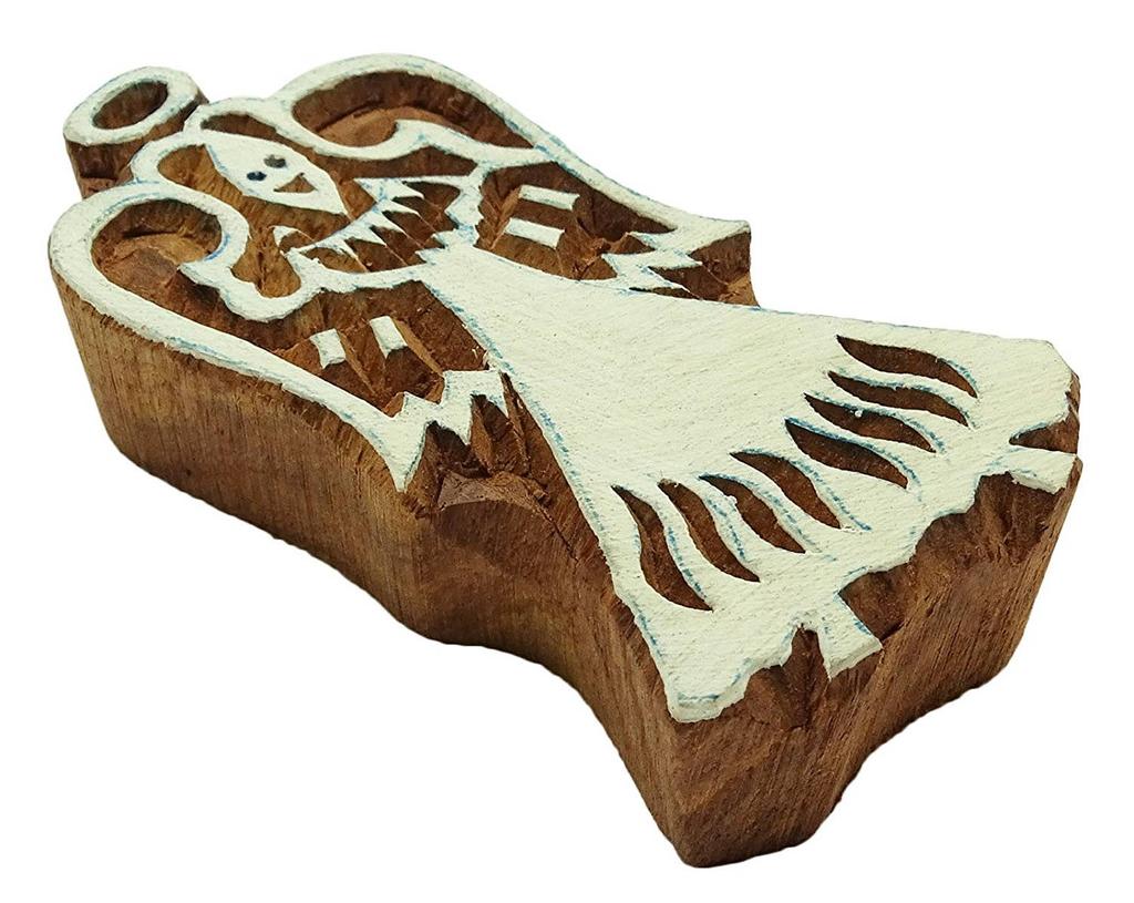 Индийский Ручной Резной Павлин Дизайн Деревянный Блок Печати Текстильный Штамп