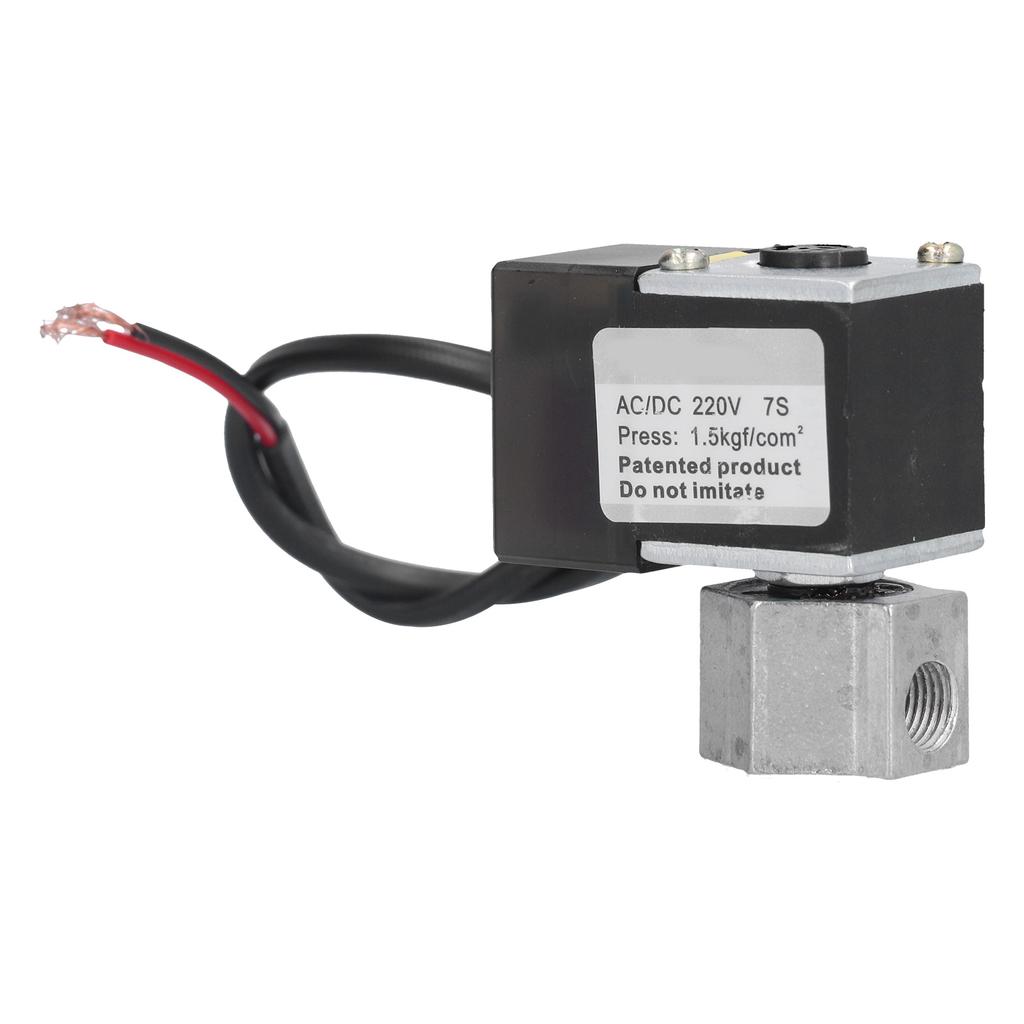 Solenoid Valve M8 Interface Thread Air Pump Accessories with Cast Aluminum Base AC DC220VSide Hole