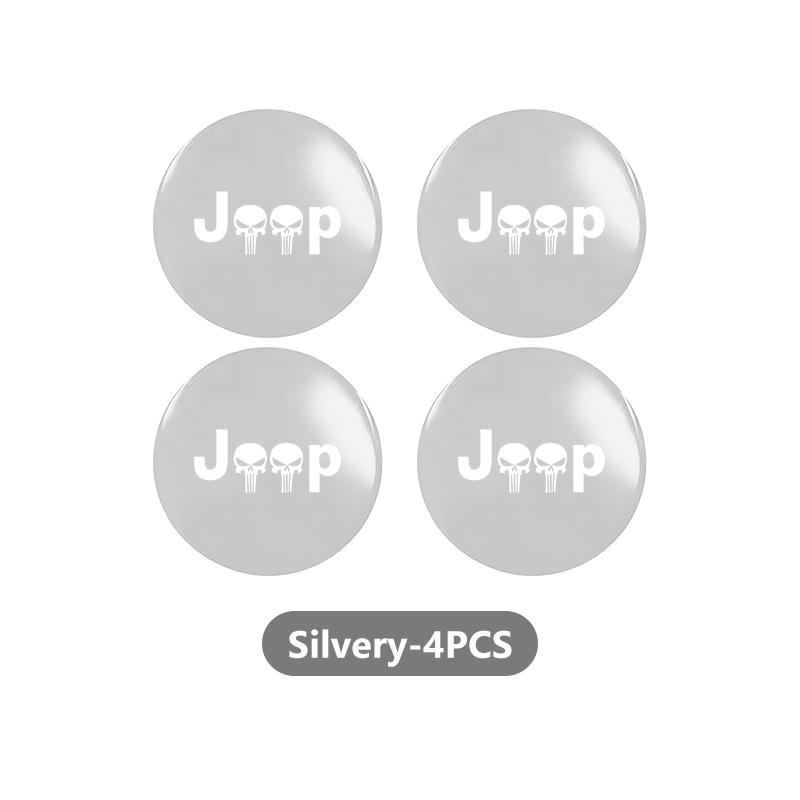 For Jeep Car Wheel Center Sticker Wheel Center Hub Cap Badge Decoration Decal JK JL JKU TJ YJ CJ Wrangler Rubicon Grand Cherokee