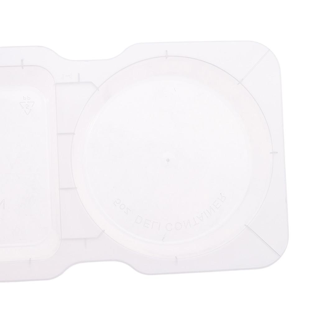 Transparent 2 Compartment Snack Containers Double Compartment Snack Containers  For Travel Snacks