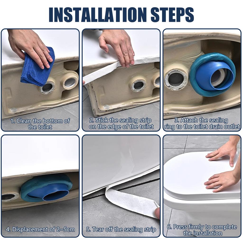 Легкая установка Смещенное туалетное фланцевое уплотнение Устойчивое к коррозии Туалетное смещенное фланцевое уплотнение для стабильного удержания воды и запаха