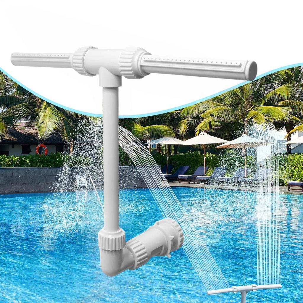 Pool Spray Fountain Double-head Waterfall Swimming Pool Fountain High-Pressure Swimming Pool Sprinkler Fountain Accessories