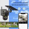 V380Pro Dual-Lens 4G Solar CCTV Camera for Outdoor Home Remote Monitoring