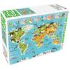 Haksan Culture Company Animal World Map Large Piece Jigsaw Puzzle HS100-432, Korean Popular Puzzles