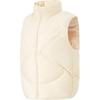 Li Ning Sports Lifestyle Series Solid Color Zipper Stand Collar Loose Sleeveless Vest Women Vests Swan-White AMRT040-2