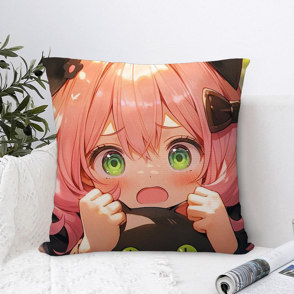 Anime Cute S-SpyX Family Pillow Case Sofa Decorative Home Double-sided Printing Short Plush Cushion Cover Throw Pillow Cover