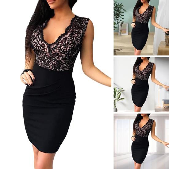 Short Dress Sleeveless Clubwear Wrap Hem Trendy Close-fitting Women Evening Dress Dating Wear