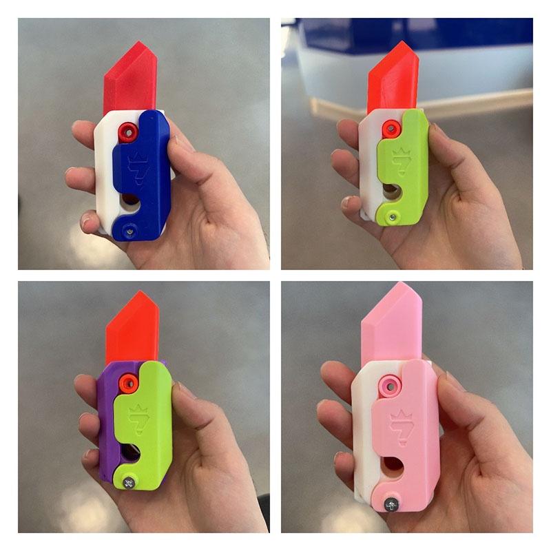 Уникальный 3D-печатный гравитационный морковный нож Отлично подходит для розыгрышей и игр Силиконовый материал