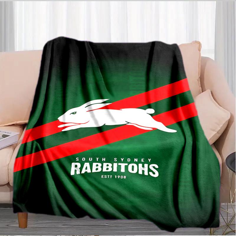 Nrl Rabbit Logo Design Blanket Suitable for Sofas, Beds, Offices, And Camping - Perfect Gift for Halloween Christmas
