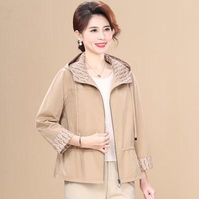 XUEXI Petite Мамина осенняя куртка-ветровка с капюшоном 2025