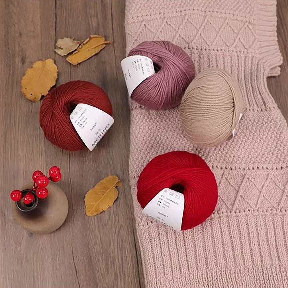 Вязание крючком Ручная работа Пряжа из чистой шерсти Меринос Поделки Нитки для шарфа Пальто Детского одеяла DIY