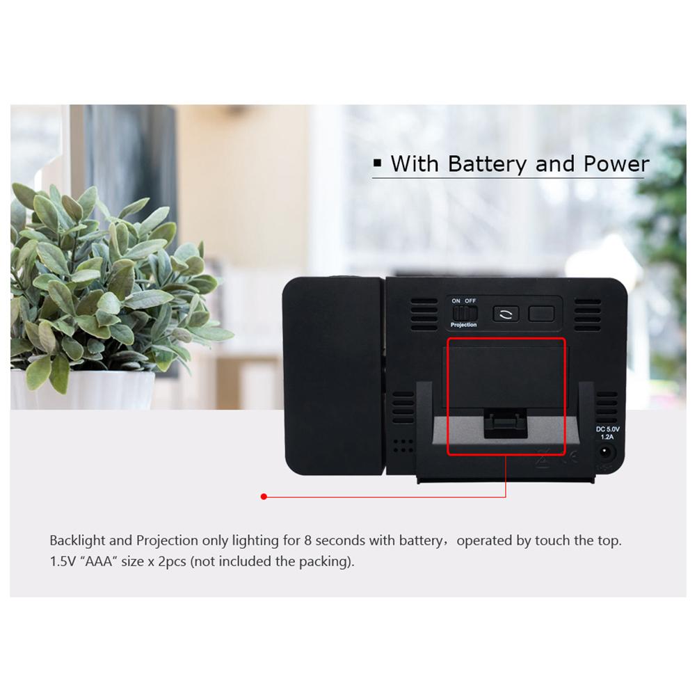 Настенные часы проекционный настольный календарь цифровой с проектором громкий будильник светодиодная тень