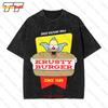 Krusty Burgers Restaurant Sign Vintage Oversized T-Shirt 48B4
