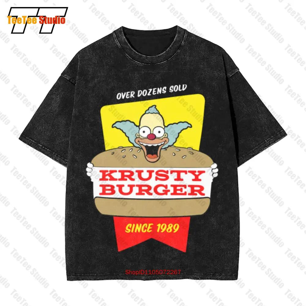 Krusty Burgers Restaurant Sign Vintage Oversized T-Shirt 48B4