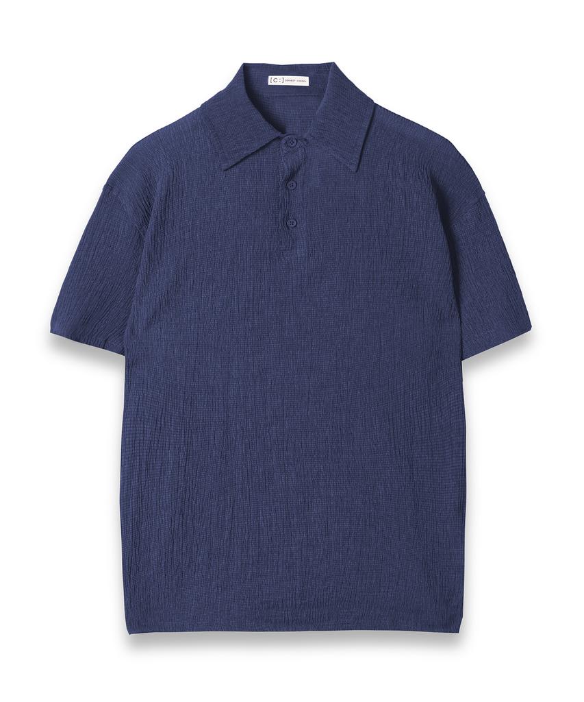 CONNECT KINLOCH Рубашка-поло из сирсакера Wish & Wear (синий)
