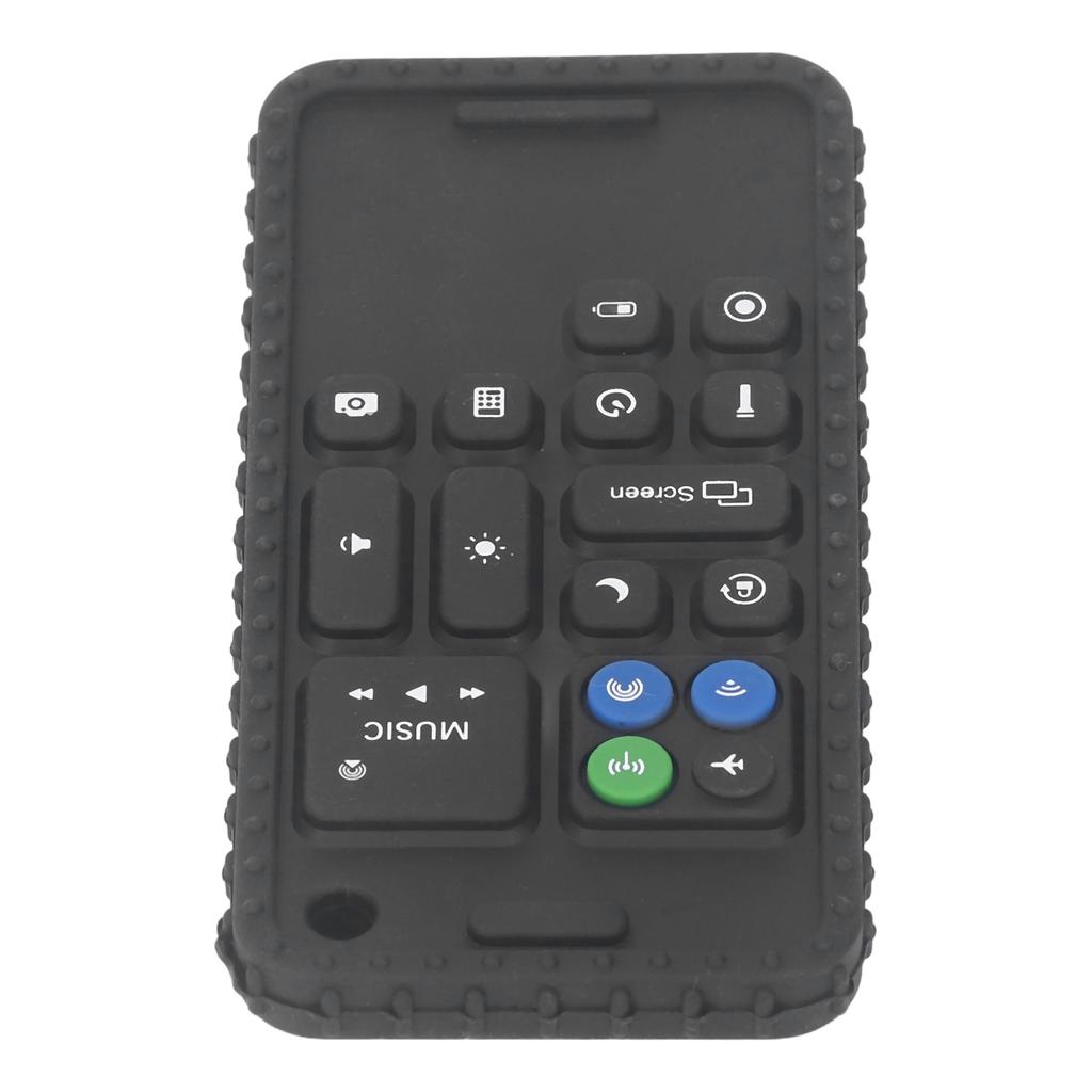 Smart Phone Shape Teething Toy Bright Color Sensory Development Multi Shape Button Silicone Baby