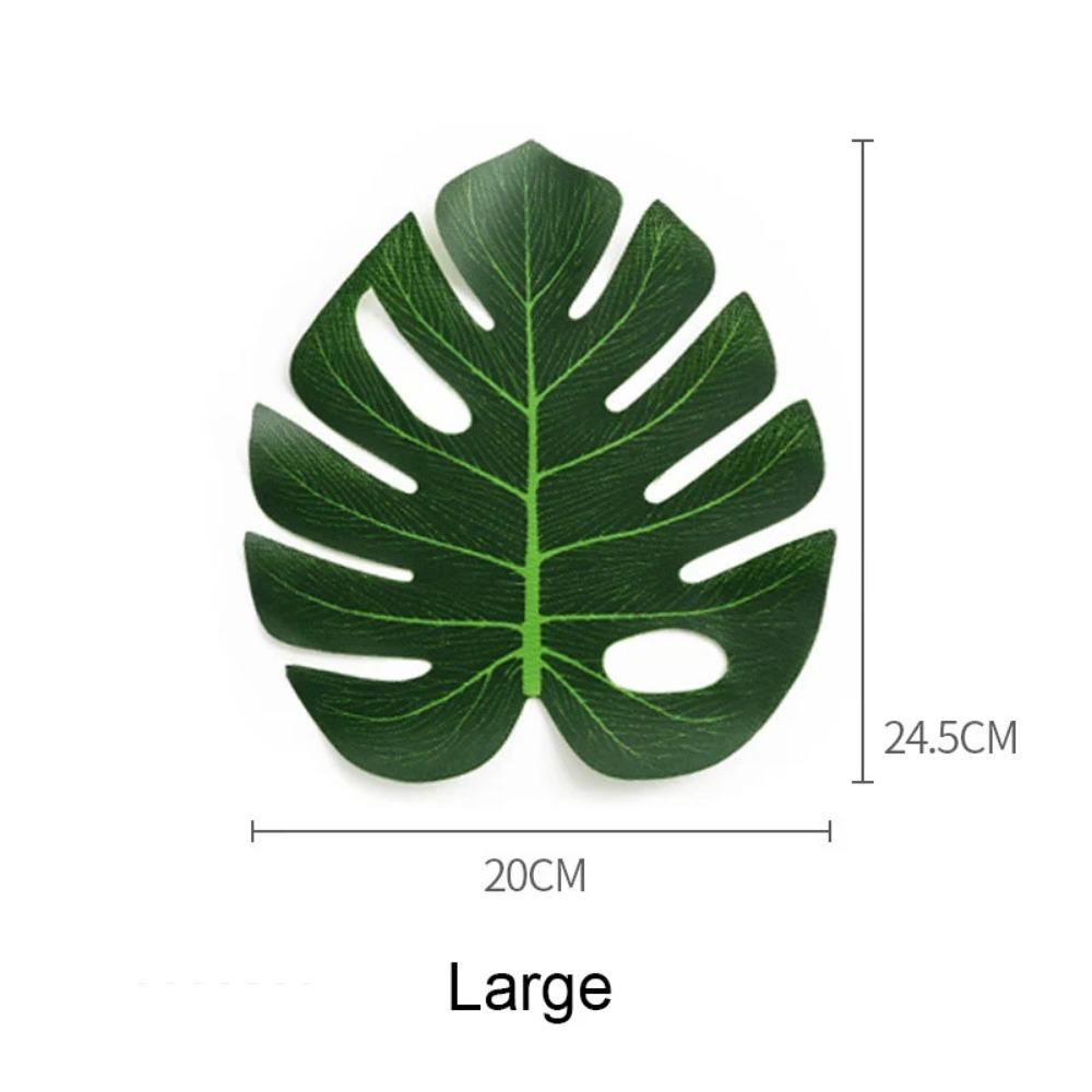 12 шт./Лот Искусственные Тропические Листья Монстеры Пальмовые Листья Имитация Листа для Гавайской Тематической Вечеринки Домашнее Садовое Украшение Искусственные Листья