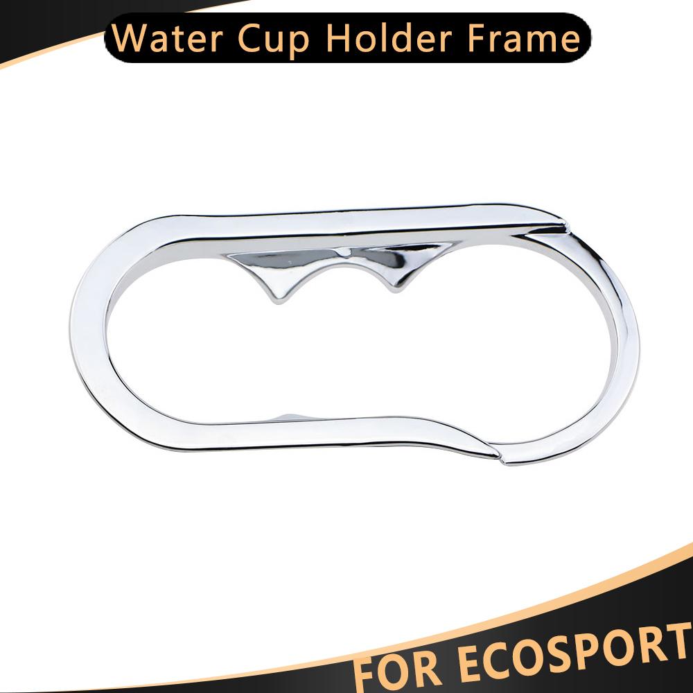 Хромированный автомобильный держатель для чашки воды из АБС-пластика, декоративная рамка, наклейка, отделка блестками для Ford Ecosport 2013-2017, салон с левым рулем