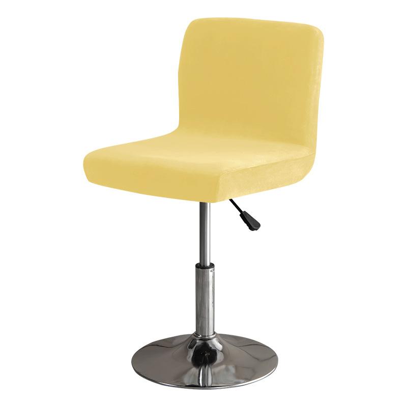 Толстый бархатный чехол на стул для барного стула, однотонные плюшевые вращающиеся чехлы на стулья, эластичные чехлы из спандекса с низкой спинкой, чехлы на обеденное сиденье