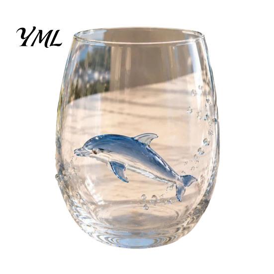 Innovative Housewarming Gifts Octopus Glass Tumbler, Ocean Whales Seahorses Crabs Jellyfish Cocktail Cup for Home Unique Marine Enthusiasts