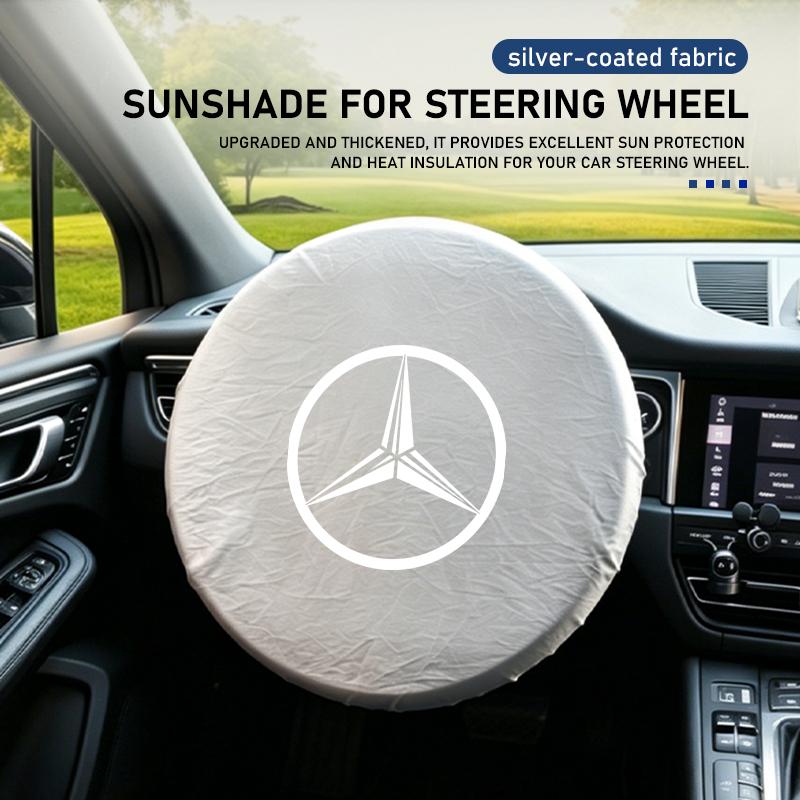 For Benz Car Steering Wheel Anti-Heat Sun Shade Cover Sunscreen Insulation Protect Shield AMG VIANO GLB GLC GLE GLK W108 W124 o8