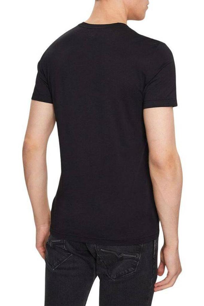 Emporio Armani Men's Black Cotton T-shirt Short Sleeve, Size L