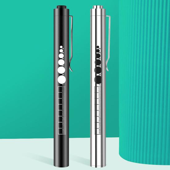 Handy Pen Light USB Rechargeable Mini Clip Pocket-sized First Aid Work Light Inspection Stainless Steel Doctor Nurse Use Letterable LED Penlight