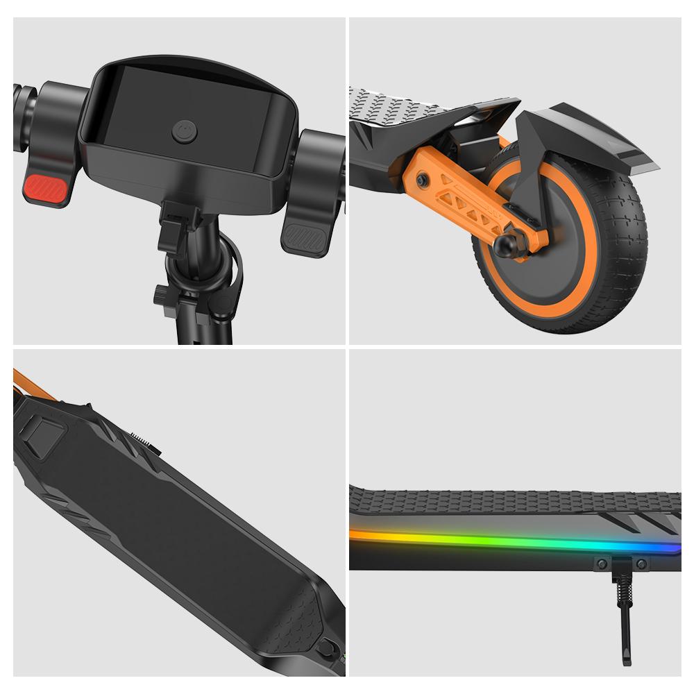 Детский электросамокат K6 150 Вт 2,6 Ач 6,5'' Сплошные шины Bluetooth-динамик Светодиодные огни Складной и регулируемый по высоте Макс. скорость 16 км/ч Дальность 7-9 км для детей