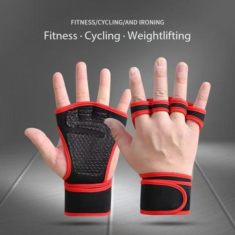 Gripper Weight Lifting Gloves with Wrist Wraps Extra Grip Padding Anti-slip Protective Palm for Gym Fitness Cross Training