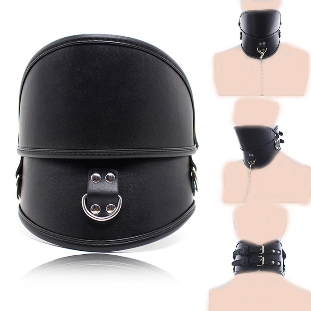 Черный ошейник из искусственной кожи, панк-корсет с цепью-поводком для ролевых игр для взрослых, эротические секс-игрушки