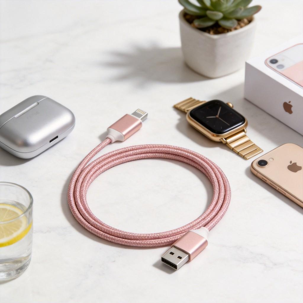 Кабель для зарядки Apple iPhone Lightning с нейлоновой оплеткой для быстрой передачи данных