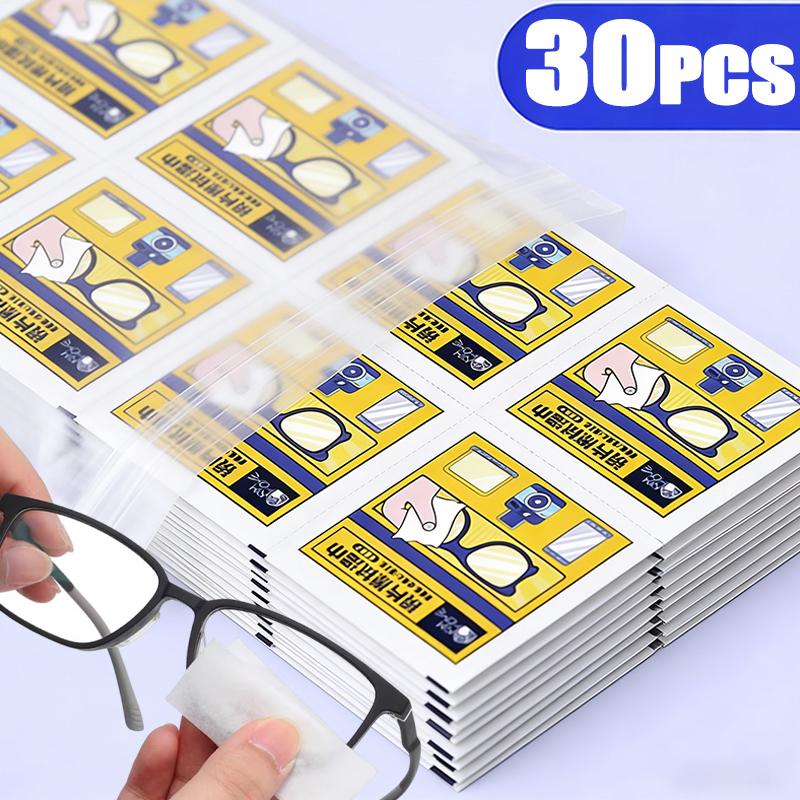 10-200pcs Eyeglass Cleaning Pads Traceless Quick Drying Anti-fog Glasses Wipes High Quality Disposable Dust Removal Wipes